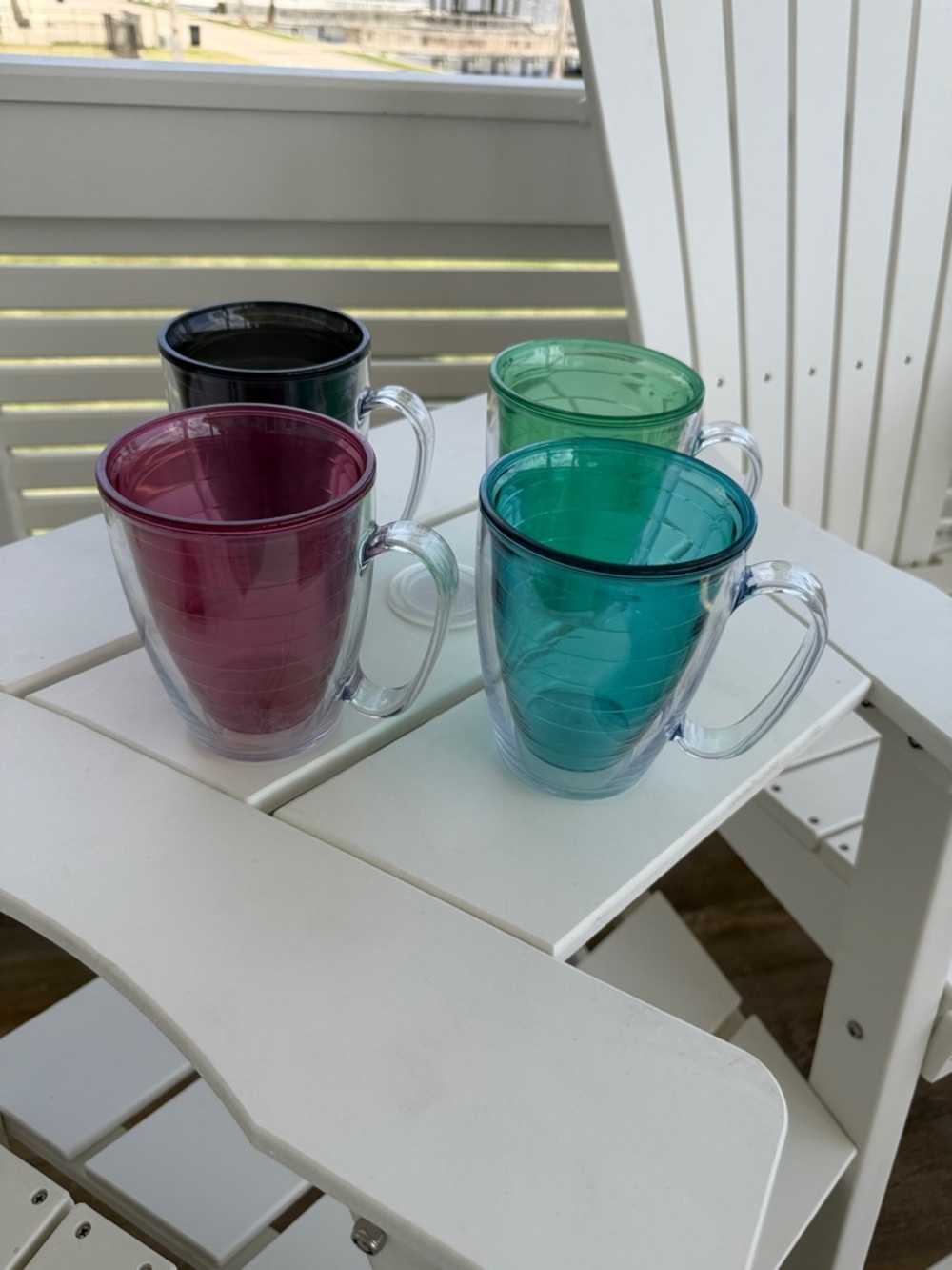 Set of 4 Tervis Insulated Tumblers Double Wall Cups Assorted Colors